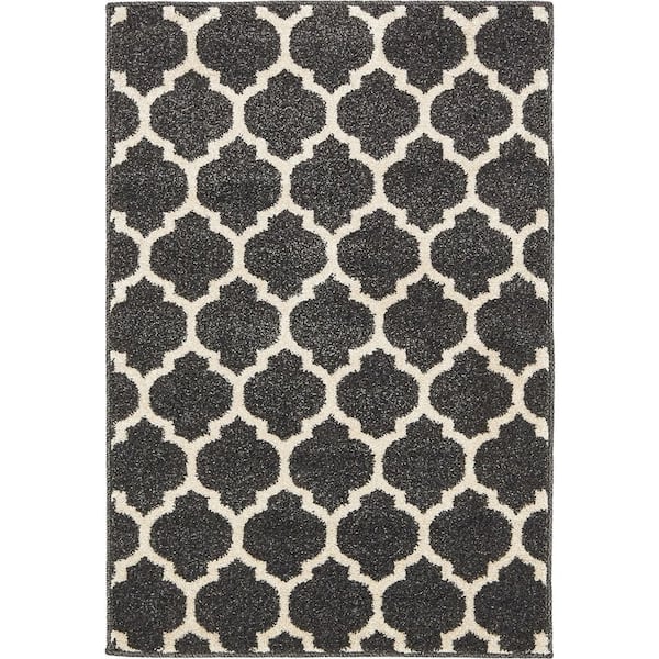 Trellis Philadelphia Black/Beige 2' 2 x 3' 0 Area Rug