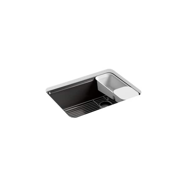 Riverby 27 in. Undermount Single Bowl Black Cast Iron Kitchen Sink