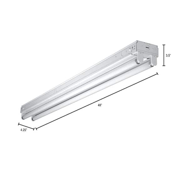 40-Watt 2-Light White 4 ft. Fluorescent Strip Light