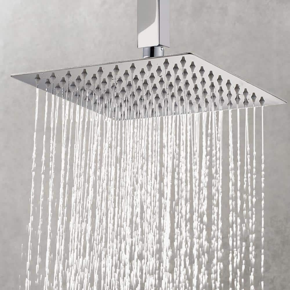 Rain Nickel Square Wall Mounted Shower Head