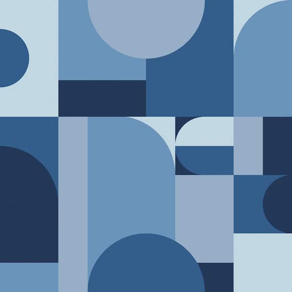 Boxanne Blue Peel and Stick Wallpaper Sample