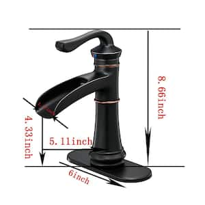 Single Handle Single Hole Bathroom Faucet with Drain Kit Included & Corrosion Resistant,Detachable in Oil Rubbed Bronze