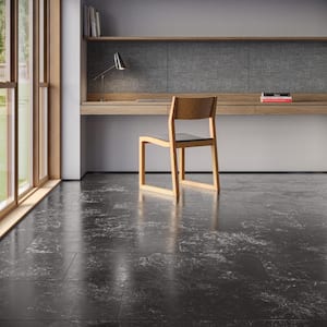 Palazzo Nero Black 23.62 in. x 47.24 in. Semi-Polished Porcelain Floor and Wall Tile (15.49 sq. ft./Case)