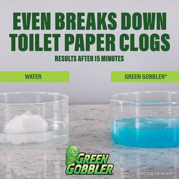 Green Gobbler Ultimate Main Drain Opener + Drain Cleaner + Hair Clog Remover - 64 oz (Main Lines Sinks Tubs Toilets Showers Kitchen Sinks)