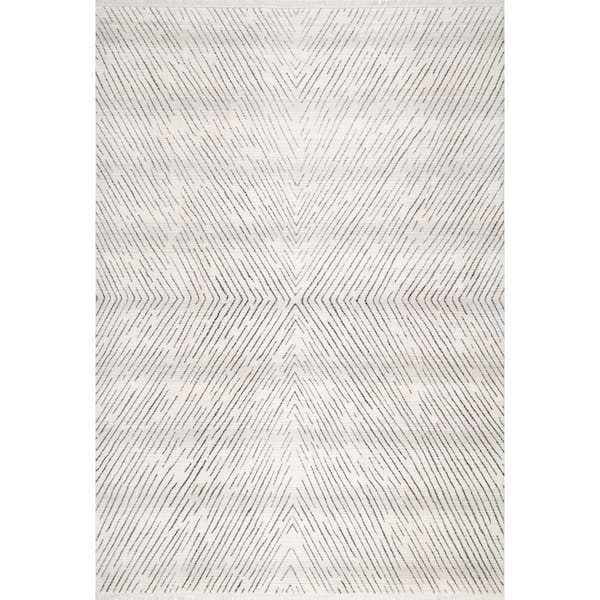 nuLOOM Jazlyn Broken Chevrons Beige 7 ft. x 9 ft. Area Rug