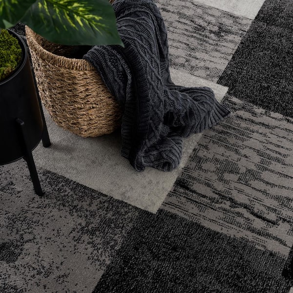2'3 X 4' Grey Abstract 2x4 Feet Rug Branch Montage Modern Entrance Area Rug 