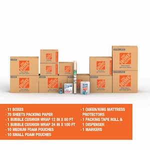 11-Box Master Bedroom Moving Box Kit