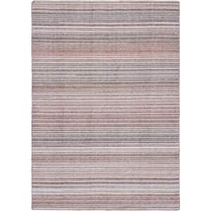 Kilim Red/Gray 8 ft. x 10 ft. Multi-Striped Area Rug