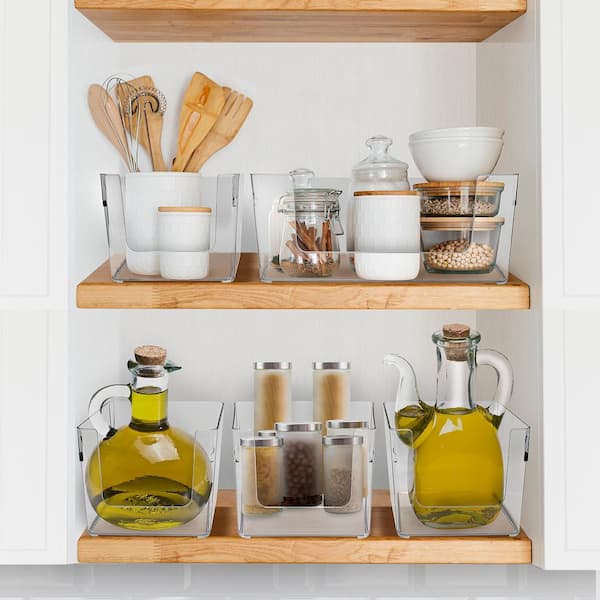 Sorbus Storage Bins for Pantry with Dividers & Lids