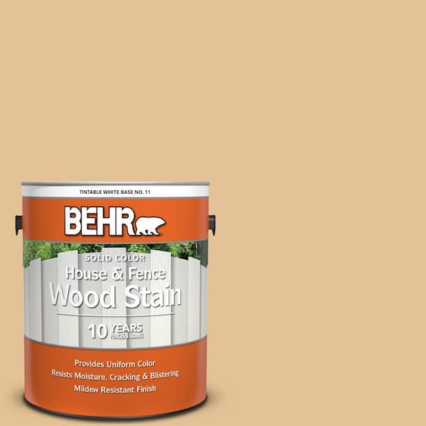 BEHR 1 gal. #310E-3 Ripe Wheat Solid Color House and Fence Exterior Wood Stain