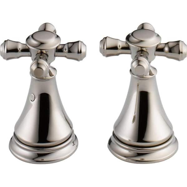 Delta Pair of Cassidy Metal Cross Handles for Bathroom Faucet in ...