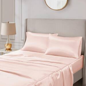 Satin 2-Piece Blush Microfiber Standard Luxury 2 PC Pillowcases