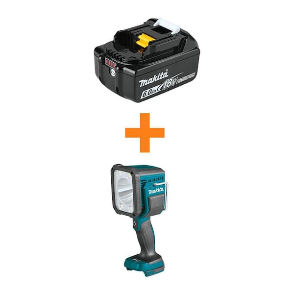 18-Volt LXT Lithium-Ion 6.0 Ah Battery with 18-Volt LXT Lithium-Ion Cordless L.E.D. Flashlight/Spotlight