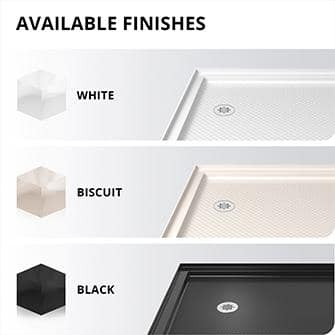 SlimLine 30 in. D x 60 in. W Single Threshold Shower Base in White