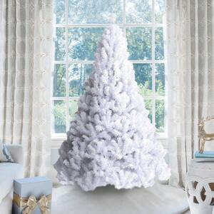 5 ft. White Unlit Full PVC Regular Artificial Christmas Tree with Solid Metal Stand