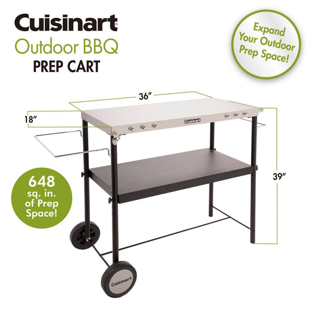 Cuisinart 36" x 18" Stainless Steel Outdoor BBQ Prep Cart