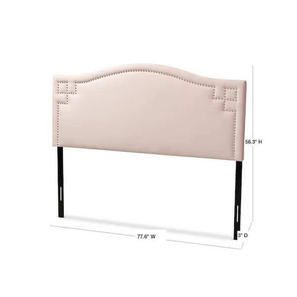 Baxton Studio Aubrey Light Pink King Headboard 154 9312 HD The