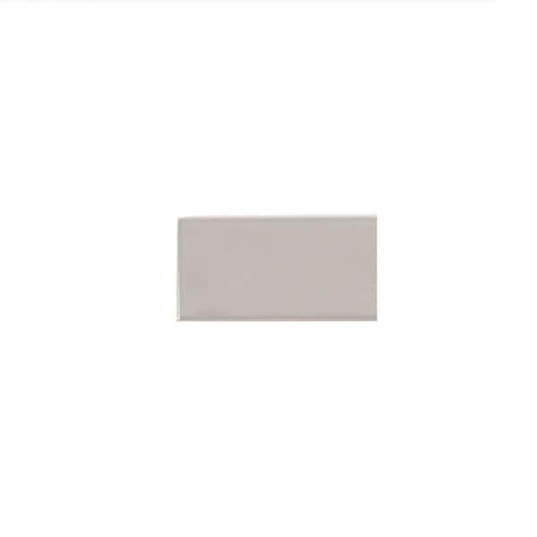 Jeffrey Court Take Home Tile Sample - Gloss Light Grey 2.5 in. x 5 in ...