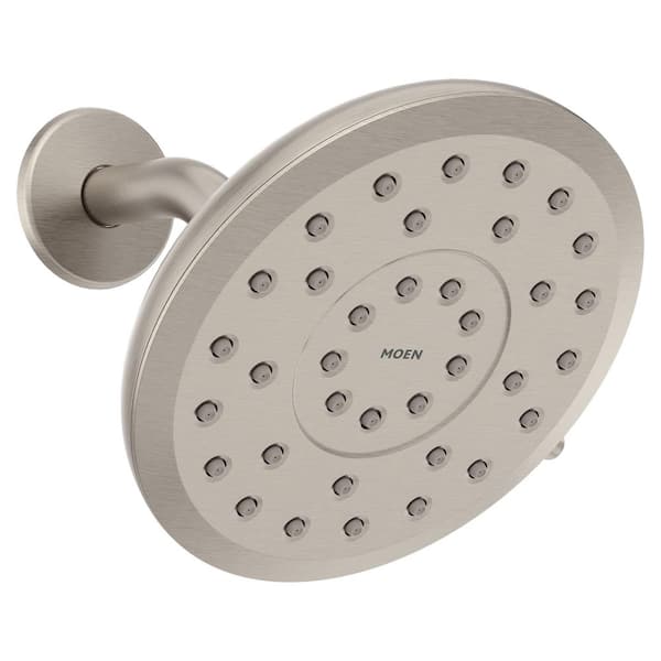 MOEN Verso 8-Spray Patterns with 1.75 GPM 6 in. Wall Mount Fixed Shower Head in Spot Resist Brushed Nickel
