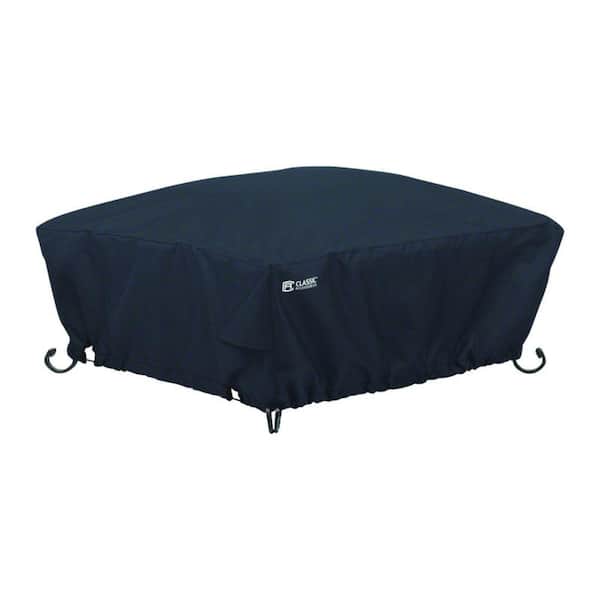 Classic Accessories Square Water-Resistant Polyester Full Coverage Fire Pit Cover 36 - in, Black