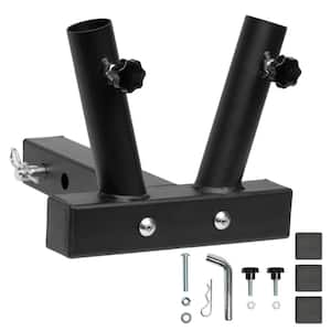 2 in. Universal Hitch Mount Double-Flag Pole Holder