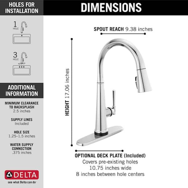 Emmeline Single-Handle Pull-Down Sprayer Kitchen Faucet with Touch2O and ShieldSpray in Lumicoat Chrome