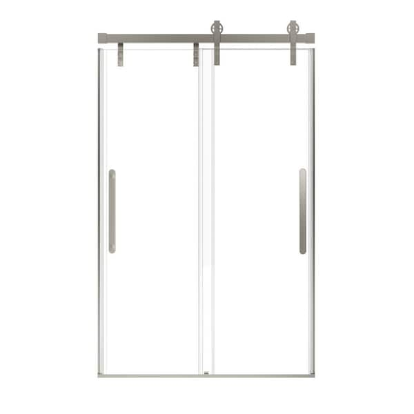 CASAINC 47.6 in. to 48.6 in. W x 76 in. H Sliding Frameless Glass ...