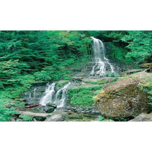 Waterfall View - Weather Proof Scene for Window Wells or Wall Mural - 100 in. x 60 in.