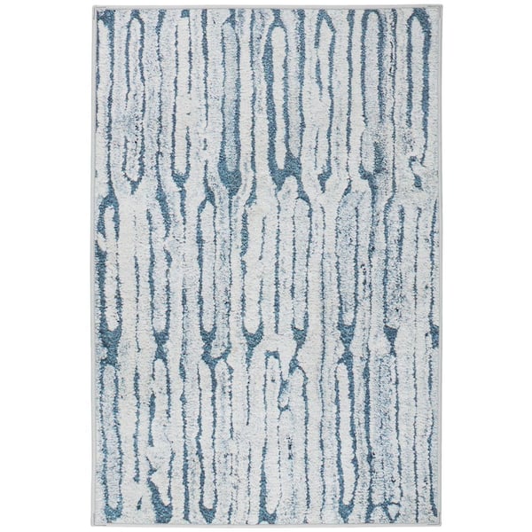 DASH & ALBERT Malone Machine Washable Everglade 4 ft. x 6 ft. Indoor Area Rug