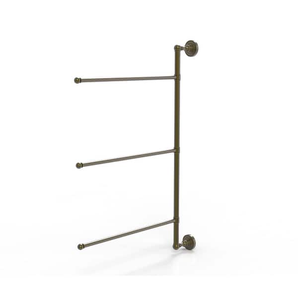 Allied Brass Dottingham Collection 3 Swing Arm Vertical 20 in. Towel Bar in Antique Brass
