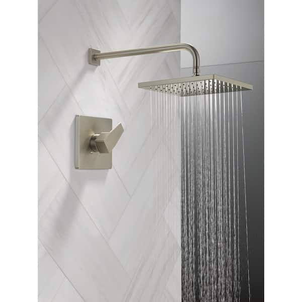 Modern1-Handle Wall Mount Shower Trim Kit in Spotshield Brushed Nickel (Valve Not Included)