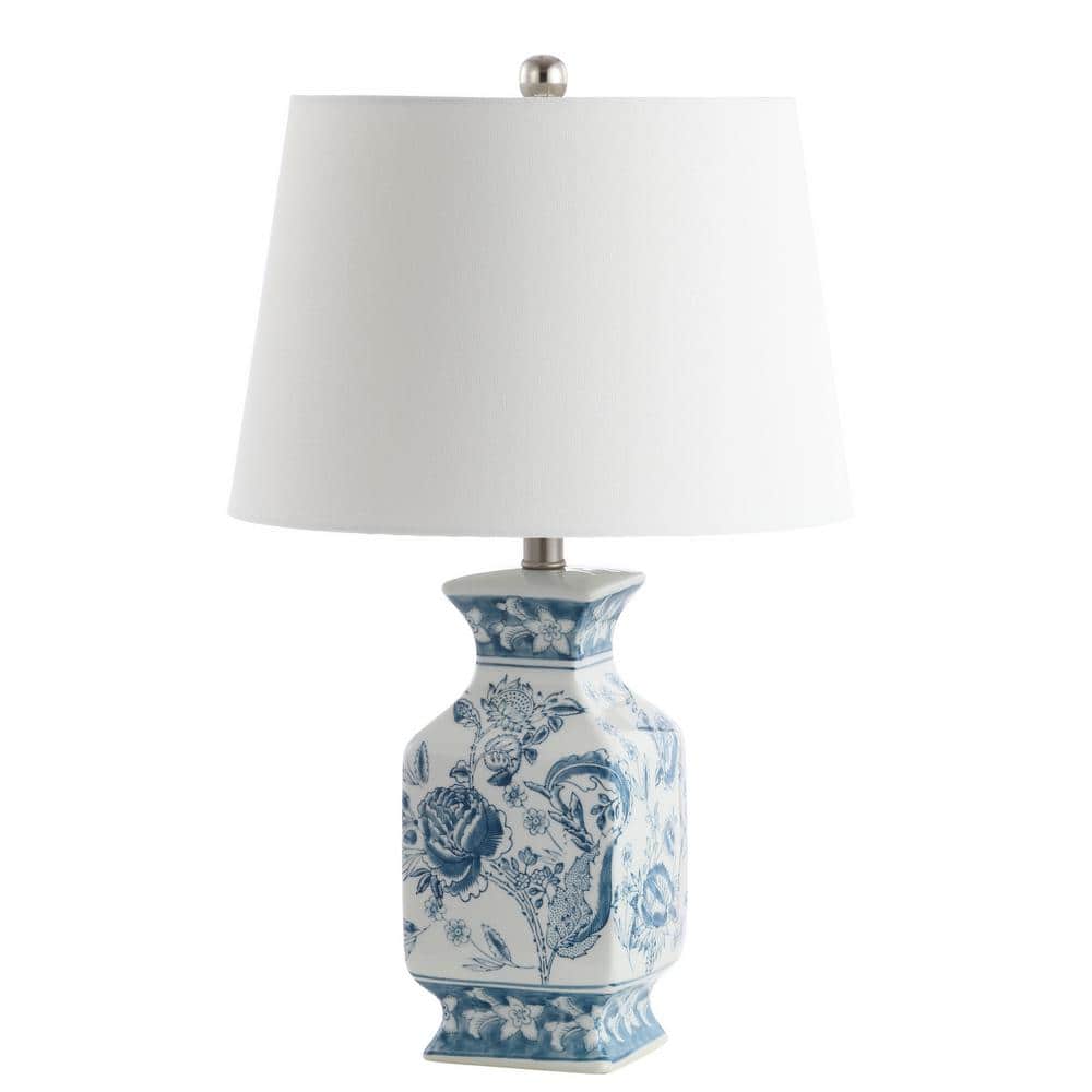 Mayson 24 in. Blue/White Table Lamp