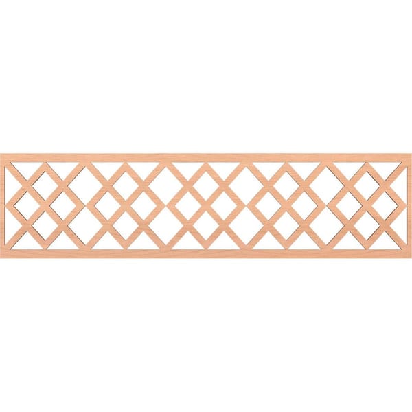 Ekena Millwork Hadley Fretwork 0.25 in. D x 47 in. W x 12 in. L Alder Wood Panel Moulding