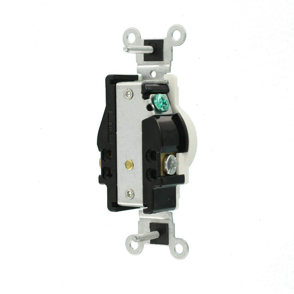 White Tamper Resistant Single Outlet with Wall Plate