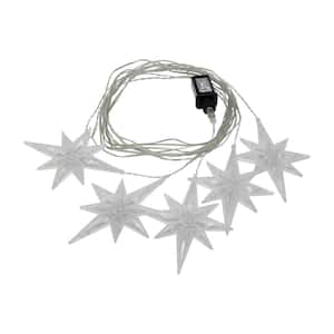 Electric North Star LED Curtain String Lights with Soft White Lights