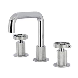 Wendell 8 in. Widespread Double Handle Bathroom Faucet in Polished Chrome