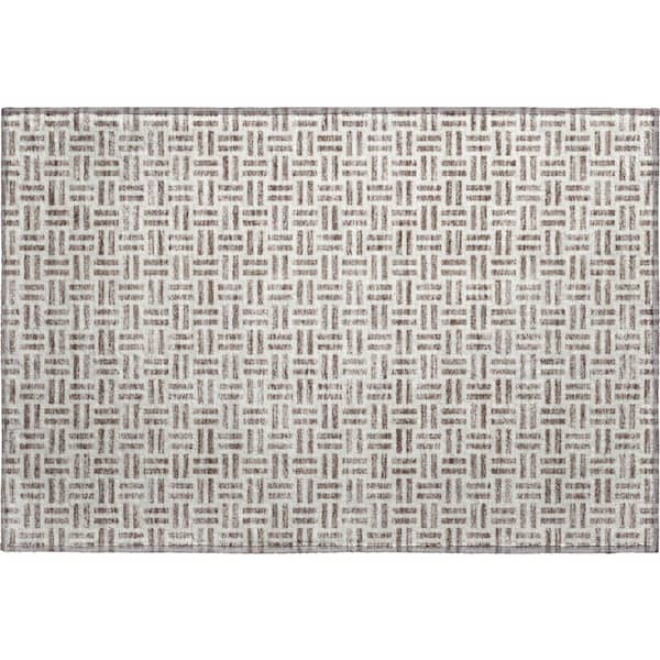 Addison Rugs Mayfield Premium Machine Washable Abstract AMF978 Taupe 1 ft. 8 in. x 2 ft. 6 in. Area Rug