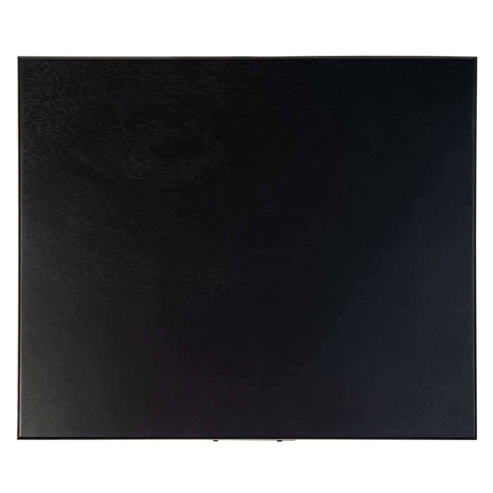 Peyton Black Wood Rectangular Storage End Table with Herringbone Pattern