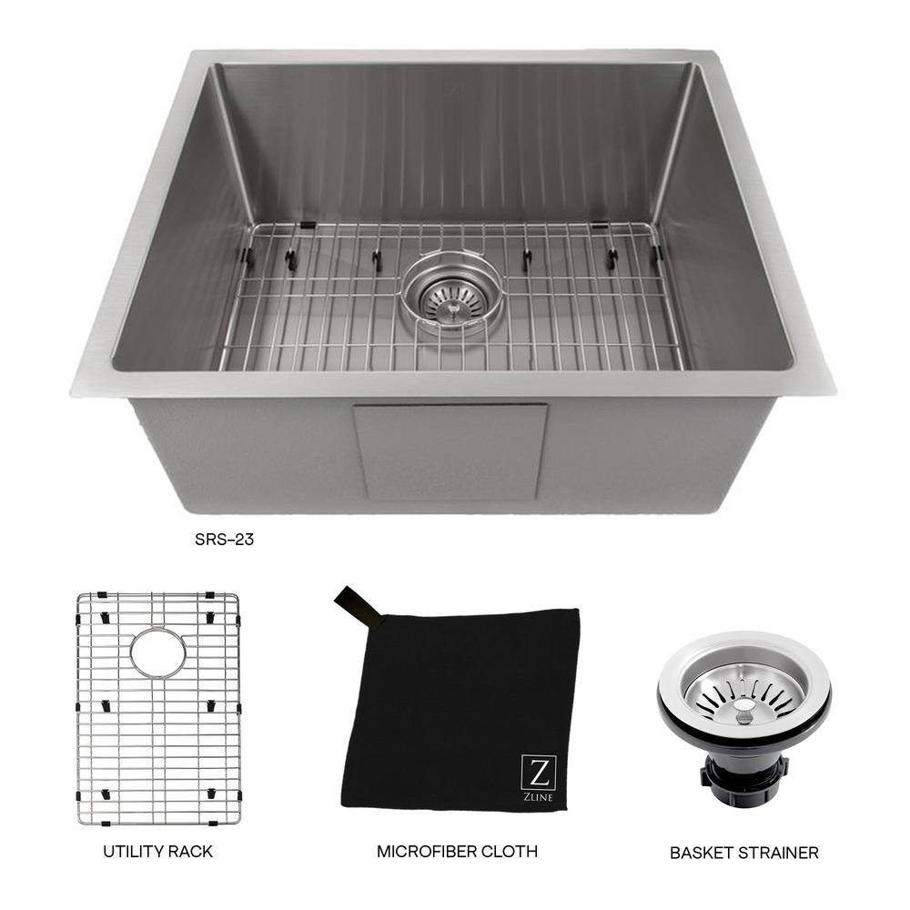 Meribel Stainless Steel 23" Drop-in Single Bowl Kitchen Sink