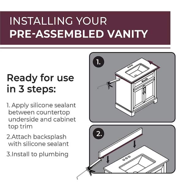 Home Decorators Collection Hanna 24 in. Single Sink White Bath