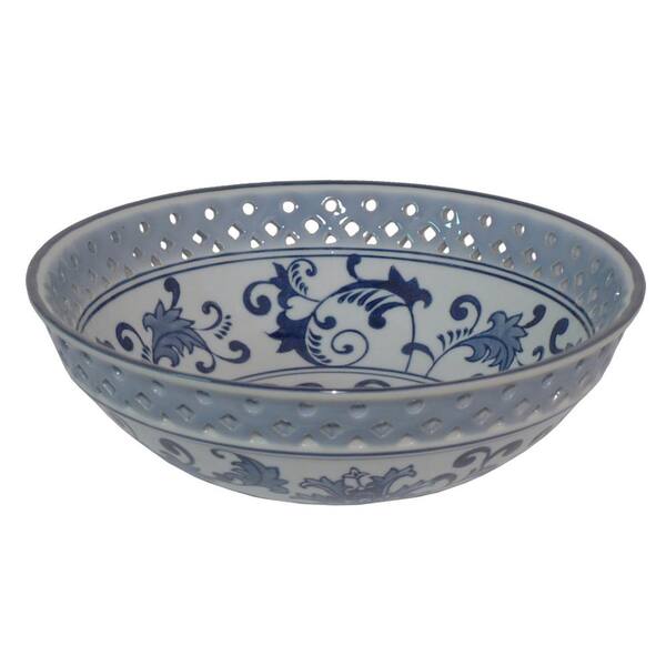 THC Blue and White Ceramic Bowl