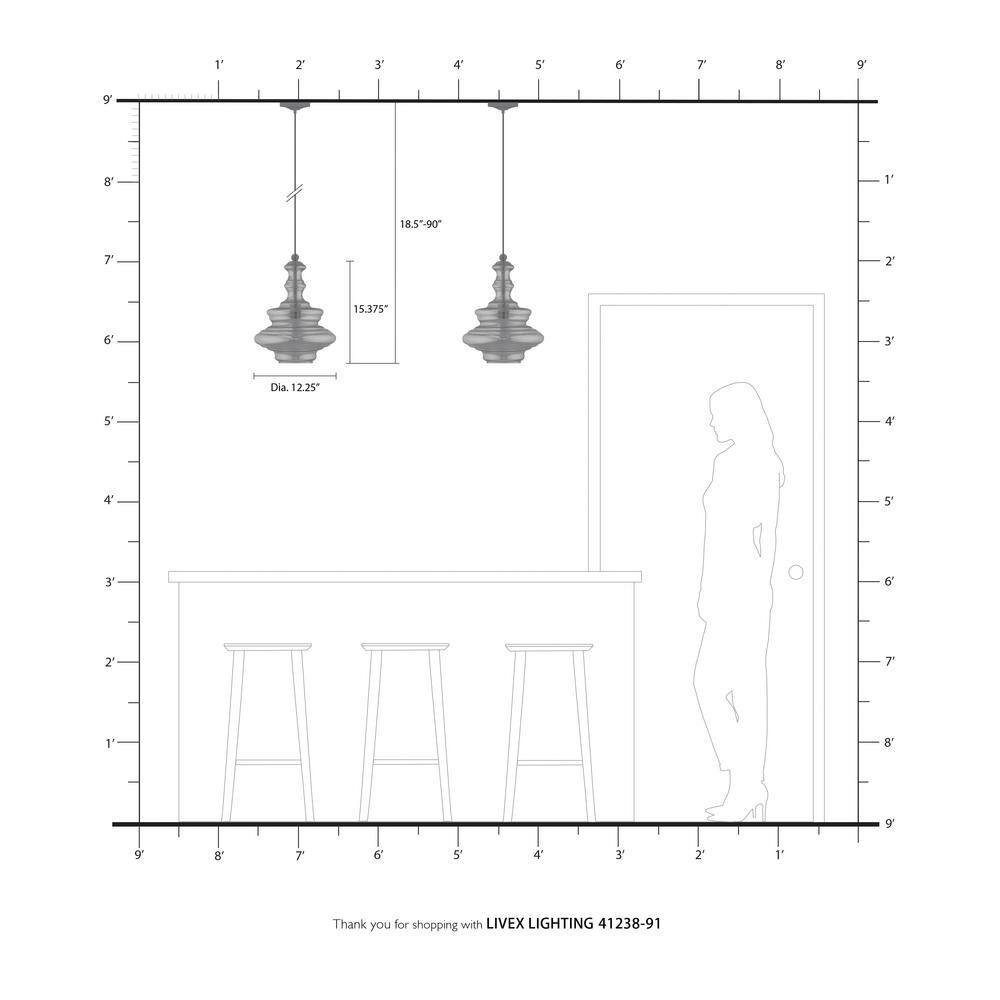 Brushed Nickel Clear Glass Mini Pendant Light