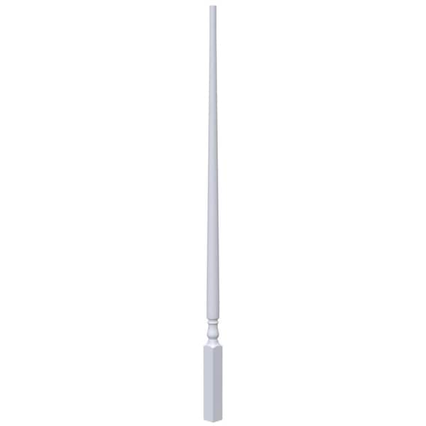 EVERMARK Stair Parts 39 in. x 1-1/4 in. 5015 Primed Pin Top Wood Baluster for Stair Remodel