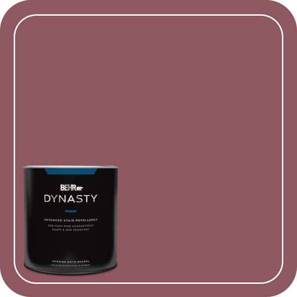 BEHR DYNASTY 1 qt. #PMD-33 Fragrant Cherry Satin Enamel Interior Stain-Blocking Paint and Primer