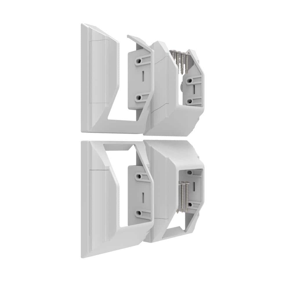 Deck Top Vinyl Stair Bracket Set in White (2 Top and 2 Bottom Brackets) price history on PriceWatchPro