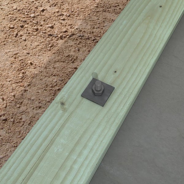 BP 2 in. x 2 in. Bearing Plate with 1/2 in. Bolt Diameter