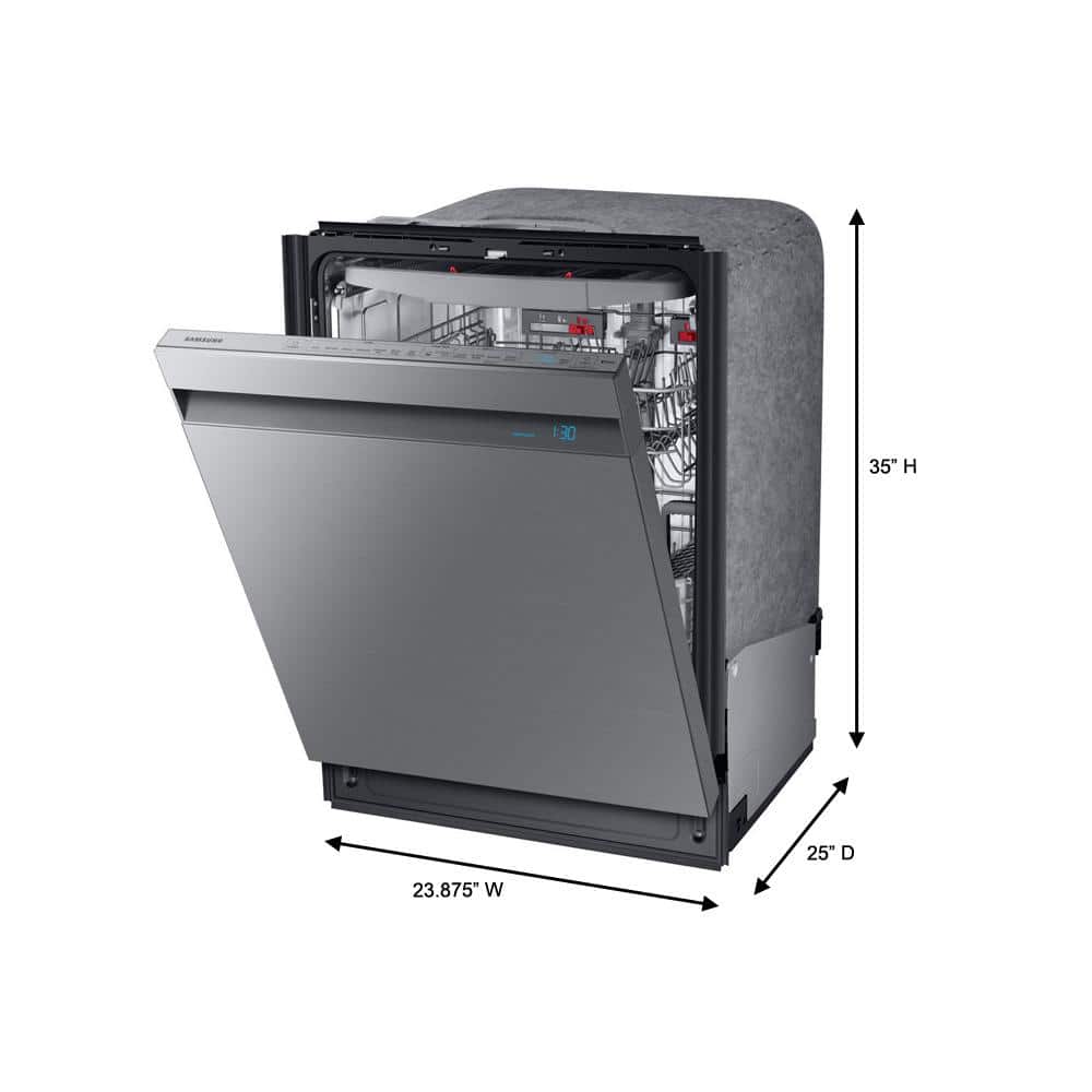 Stainless Steel Smart Built-In Dishwasher with Wi-Fi and 3 Racks