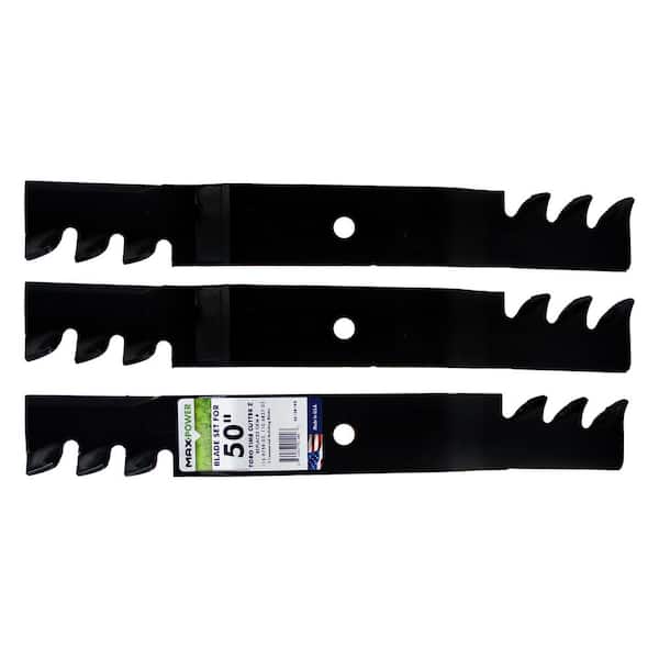 3 Blade Commercial Mulching Set for Many 50 in. Cut Toro Timecutter Z Replaces OEM #'s 110-6837-03, 112-9759 and others
