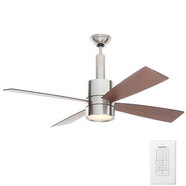 Casablanca Bullet 54 in. Indoor Brushed Nickel Ceiling Fan with Universal Wall Control