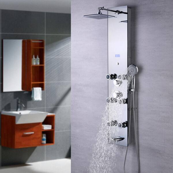 Rainfall Shower Head System for Tub & Shower Set Bathroom with Wand Hand Shower 